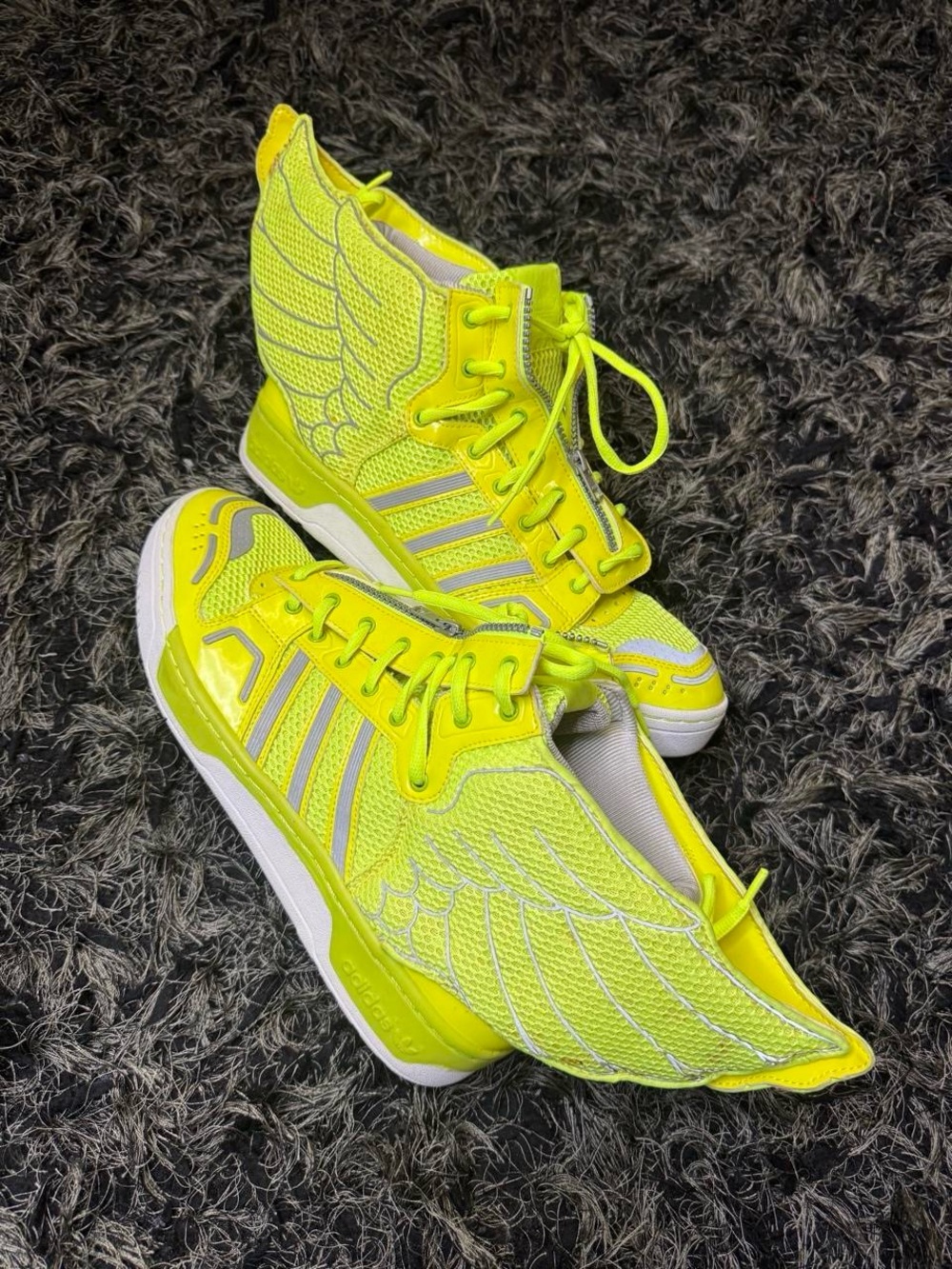 Adidas X Jeremy Scott 2.0 yellow mesh